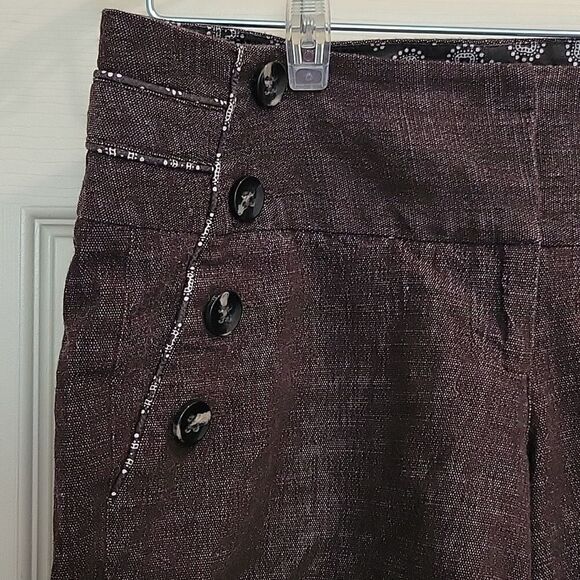 FRESH WEST Black Lightweight Denim Sailor Shorts Size 5 - Picture 3 of 6